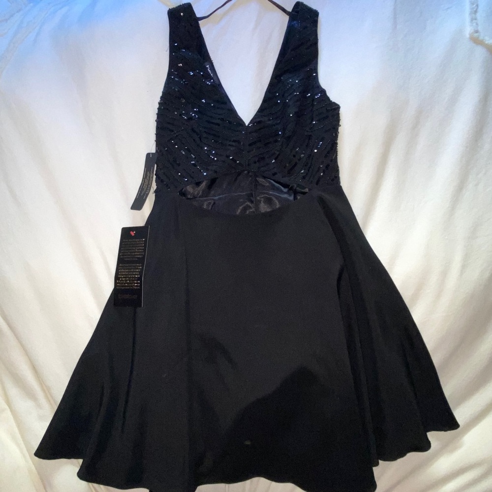 Bebe Black Dress with Cutout